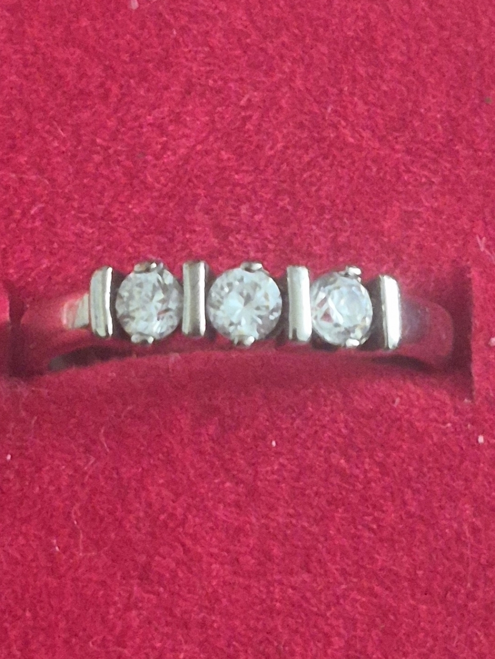 PAST ,PRESENT, AND FUTURE DIAMOND RING - Picture 1 of 6